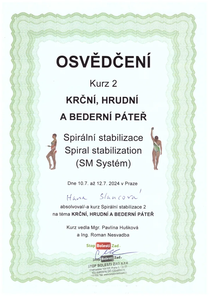 Osvědčení SM systém
